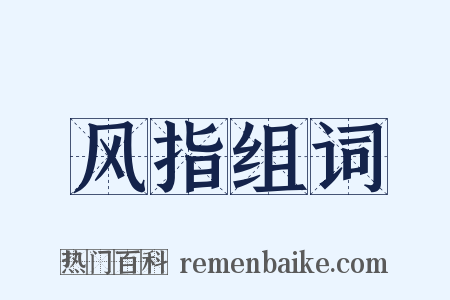 风指组词是什么意思的图片